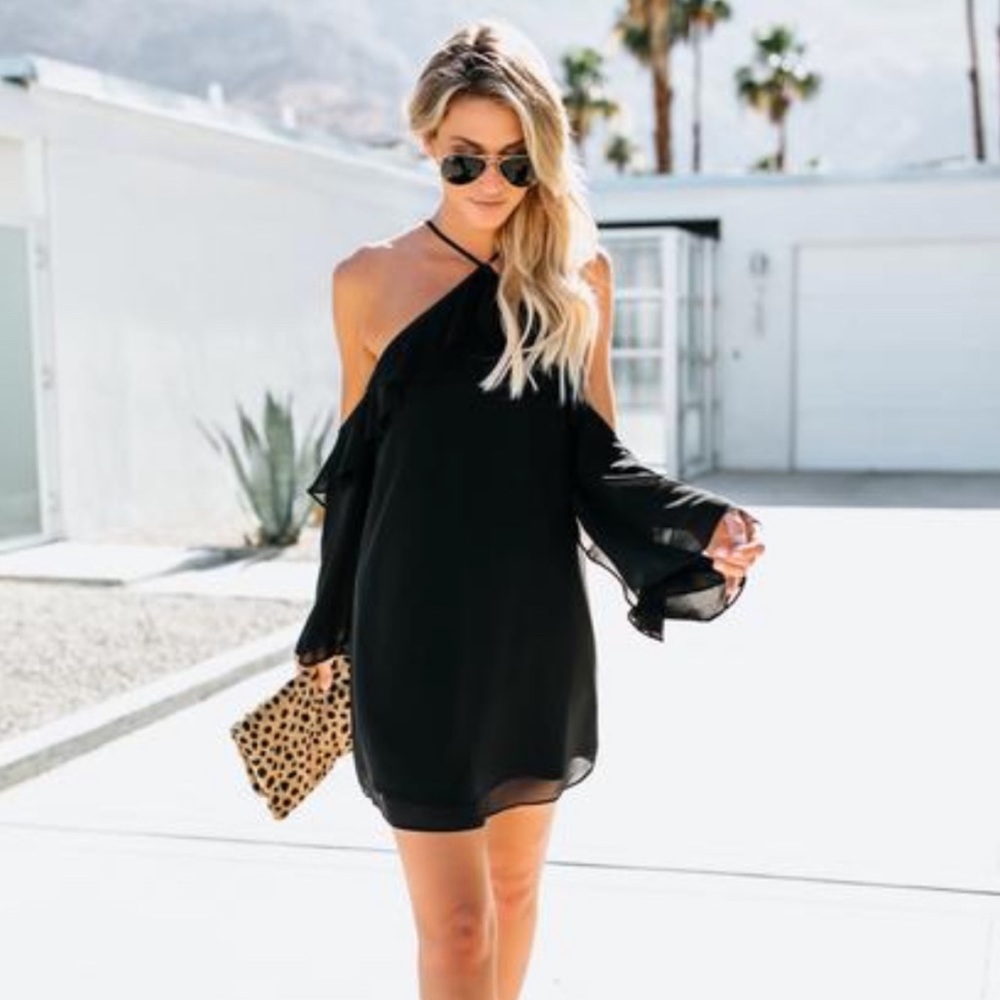 Off the Shoulder Dress - Black